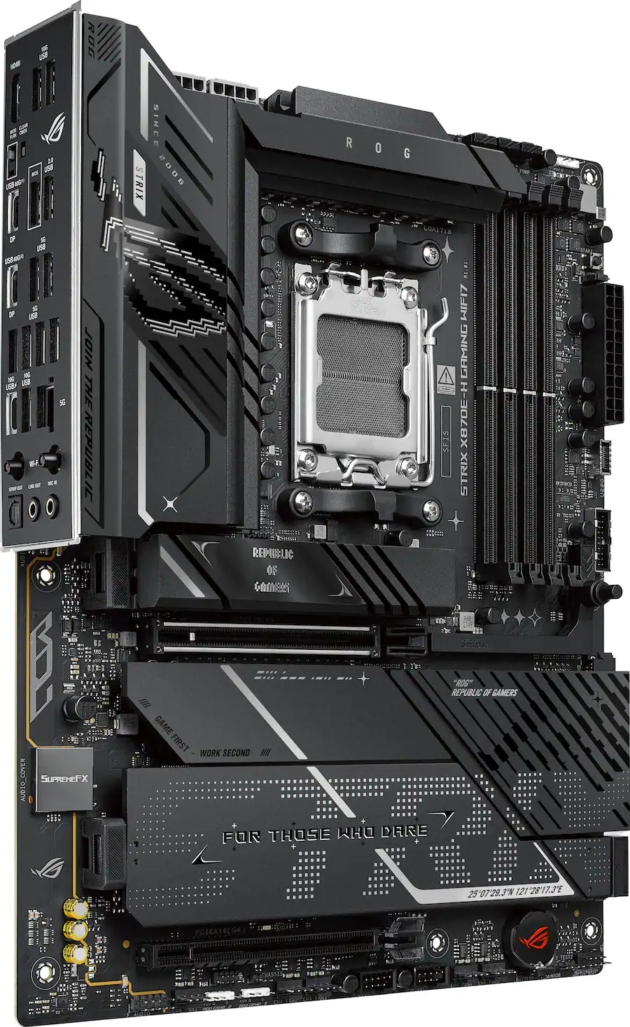 ASUS ROG STRIX X870E H (Socket AM5) AMD X870 ATX DDR5 Wi Fi 7 BE ...