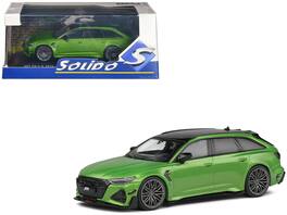 2022 Audi ABT RS 6-R Java Top 1/43 Diecast Model Car by Solido - Green Metallic With Black