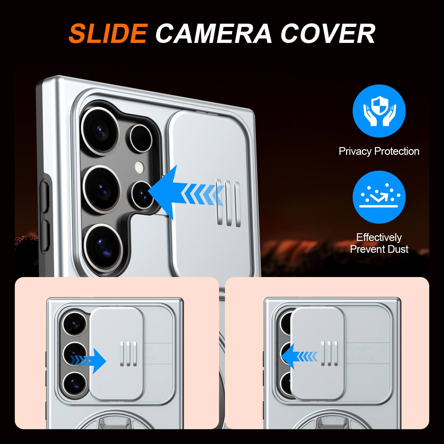 SLIDE CAMERA COVER

Privacy Protection

Effectively Prevent Dust
