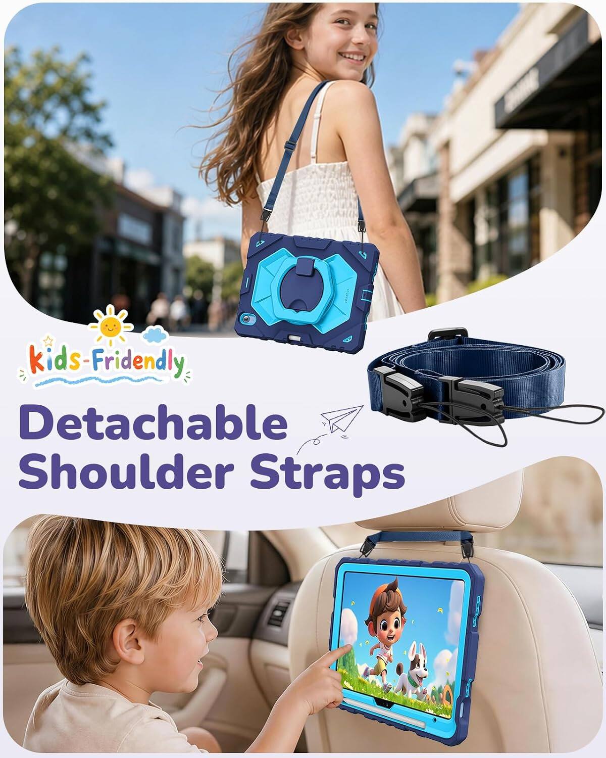 Kids-Friendly Detachable Shoulder Straps
