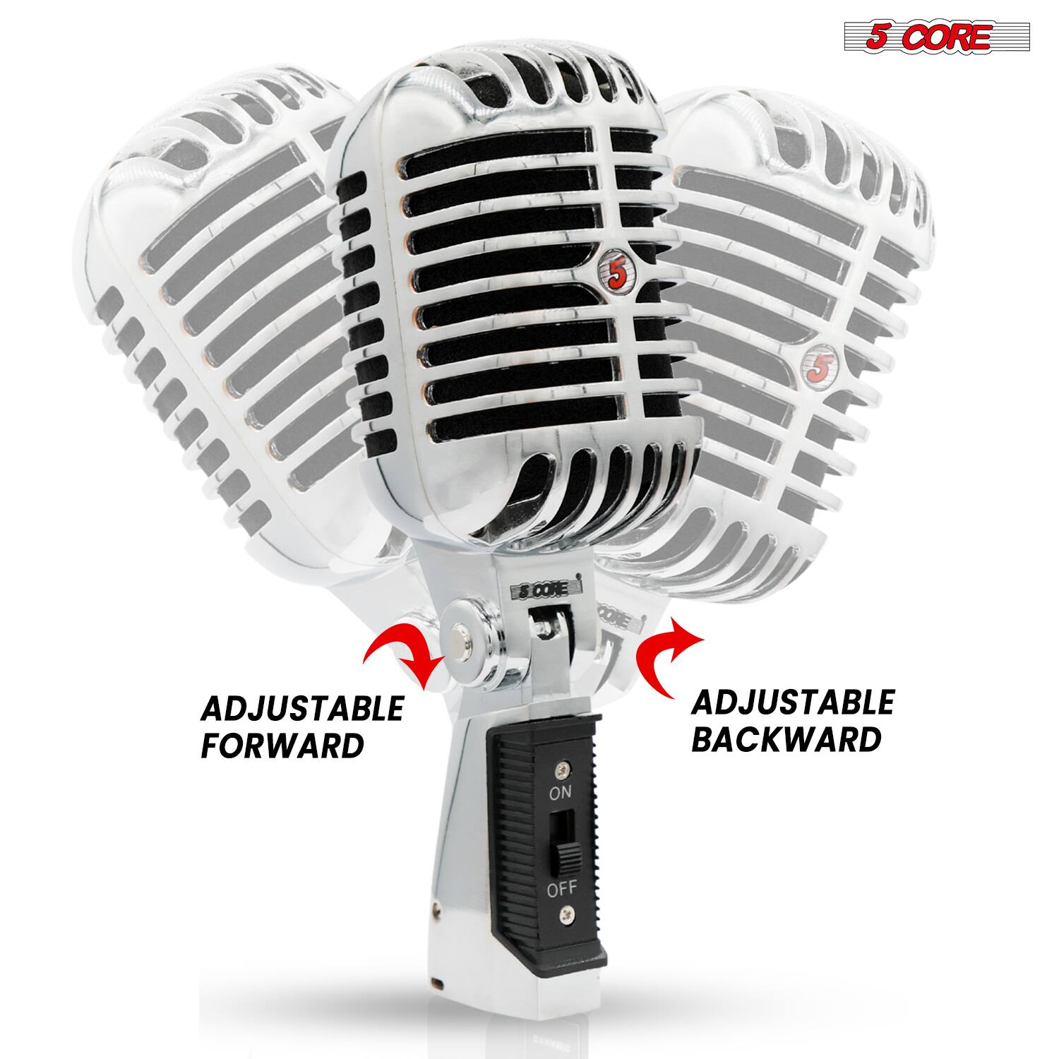 5 CORE  
5 CORE  
ADJUSTABLE FORWARD  
ADJUSTABLE BACKWARD  
ON/OFF