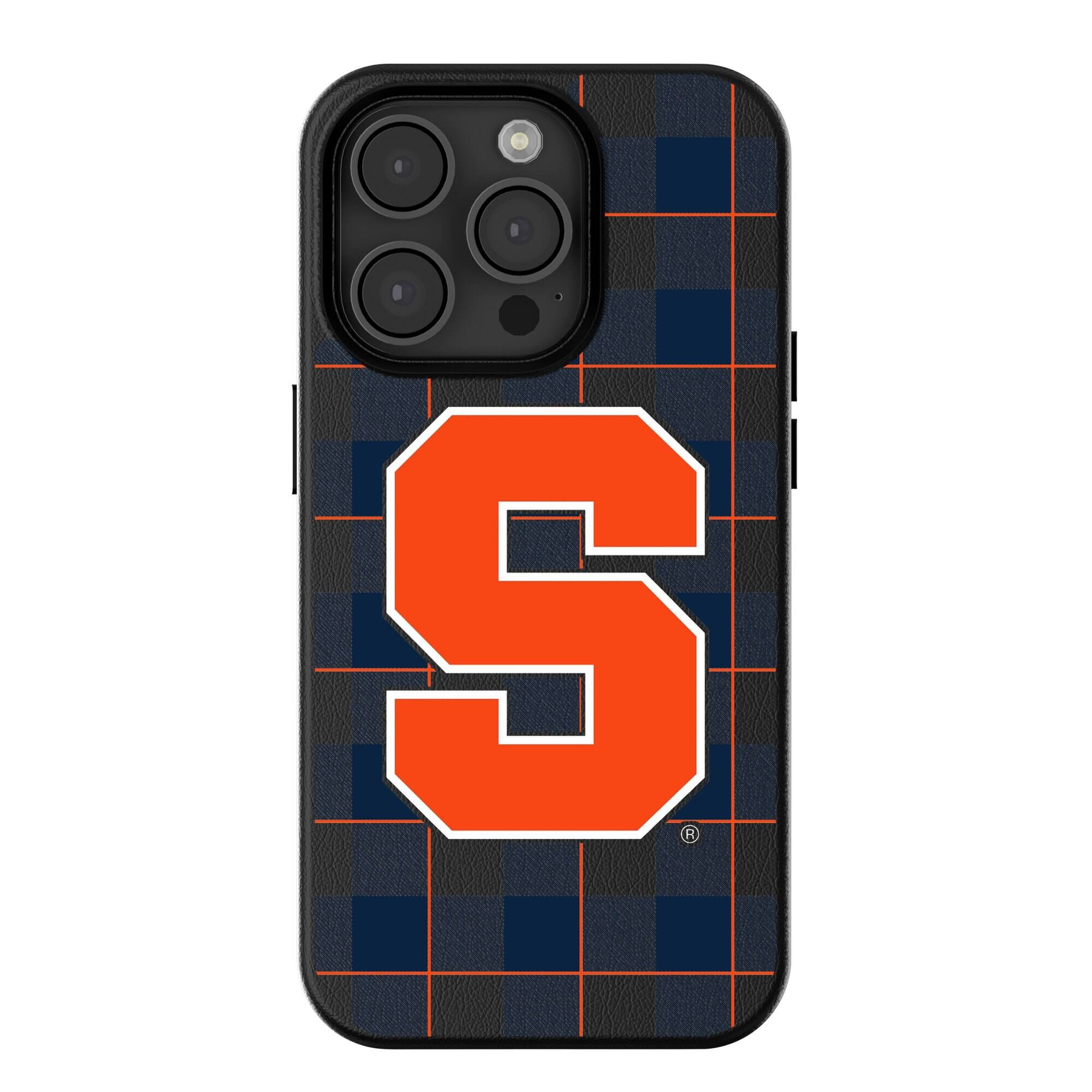 Keyscaper - NCAA - Syracuse Orange Plaid Magnetic Bump iPhone Case - 16 - Black price history on PriceWatchPro