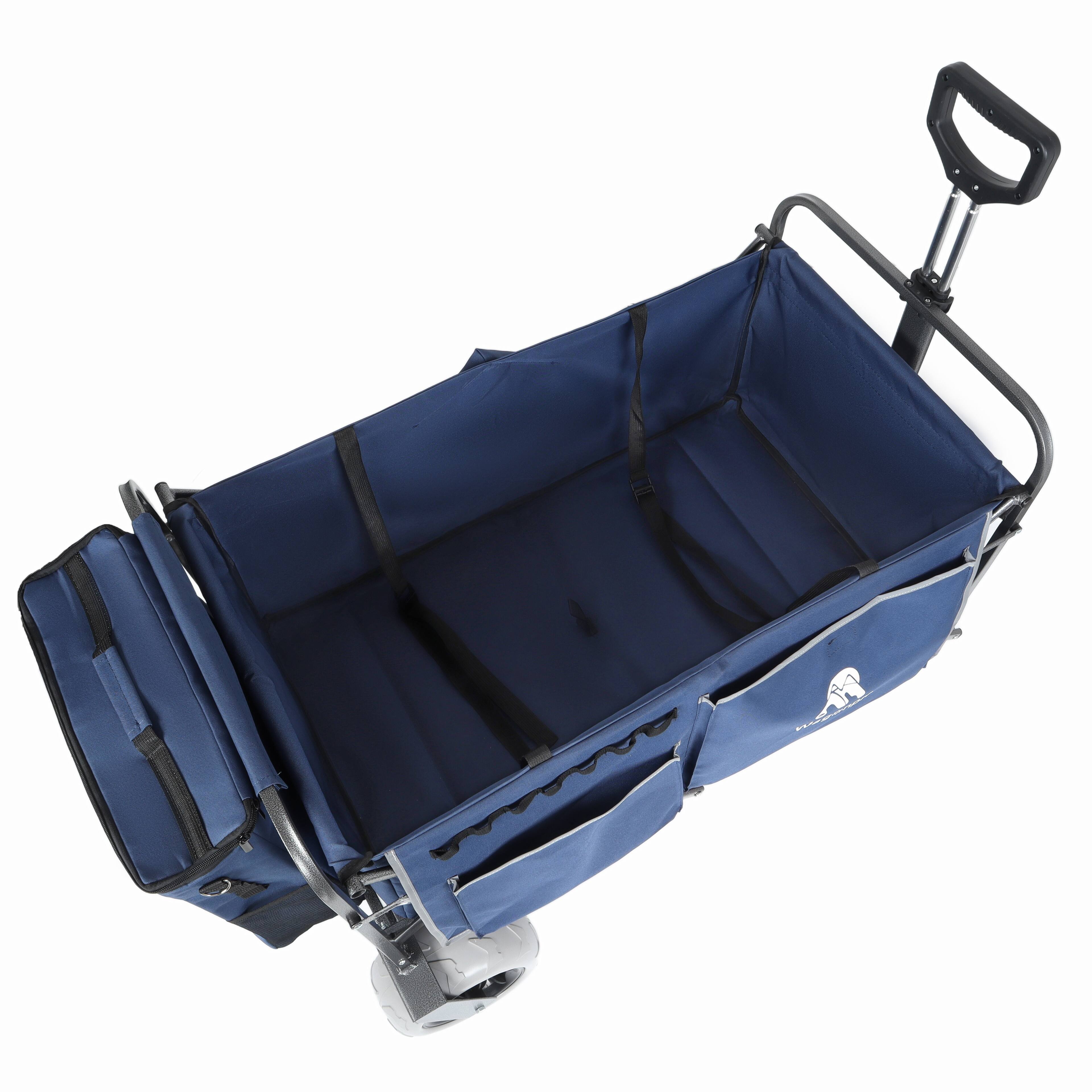 Alt View 8. Mondawe - 500lbs Beach Utility Carts w/ Cooler Bag & Liner Set - Dark Blue.