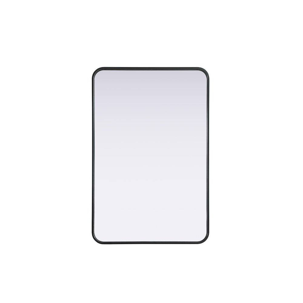 Alt View 8. Elegant Decor - Contour Metal Rectangle Mirror 24x36 in Black - Black.