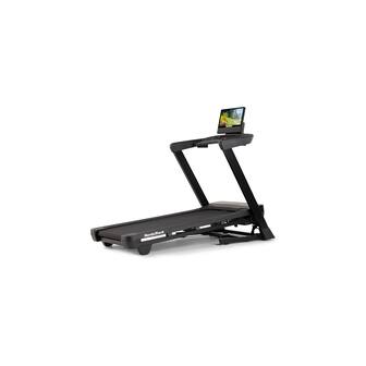 Front. NordicTrack - NordicTrack T Series 16: Folding Treadmill with Incline & Decline, 16" Smart HD Touchscreen, & Powered by iFIT - Black.