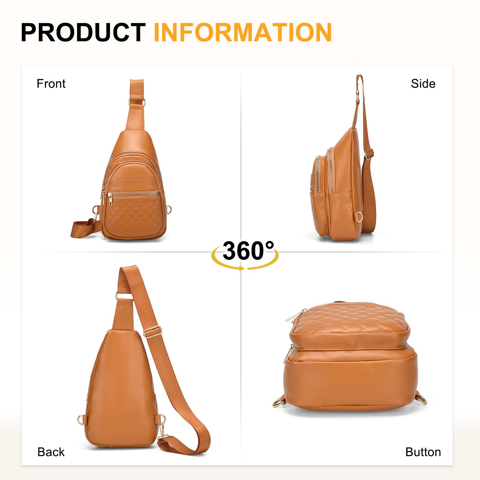 PRODUCT INFORMATION

Front

Side

Back

Button

360°