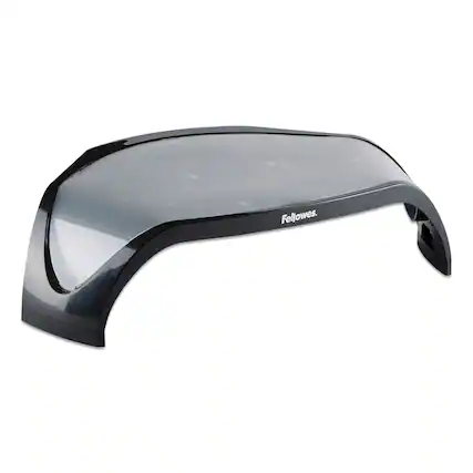 Front. Fellowes - Smart Suites Corner Monitor Riser, For 21" Monitors, 18.5" X 12.5" X 3.88" To 5.13", Black/clear Frost, Supports 40 Lbs - Black|Clear.