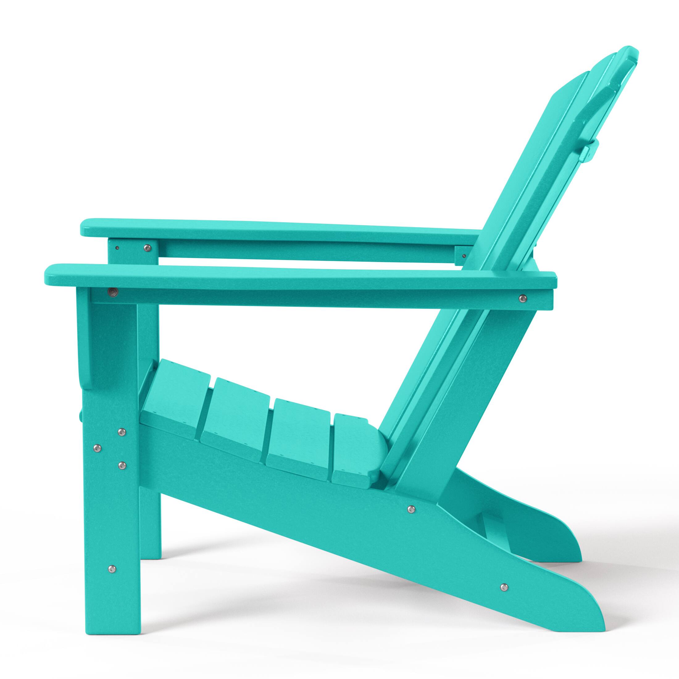 Alt View 3. WestinTrends - WestinTrends Dylan Outdoor Adirondack Chair - Turquoise.