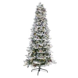 BreeBe - 7.5' Christmas Tree with 350 LED Lights and 2155 Branches - Multicolor