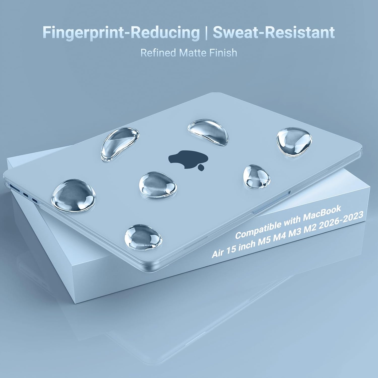Fingerprint-Reducing | Sweat-Resistant  
Refined Matte Finish  

Compatible with MacBook Air 15 inch M5 M4 M3 M2 2026-2023