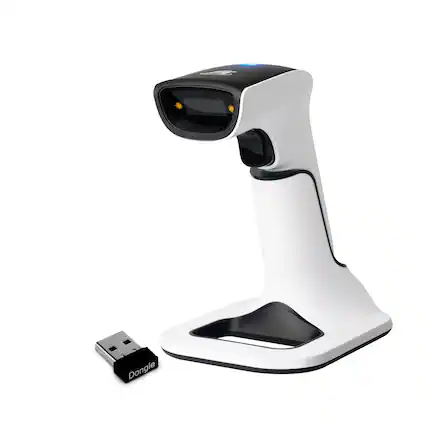Front. ScanAvenger - ScanAvenger SA9000 Wireless 1D/2D Barcode Scanner – Bluetooth, Wi-Fi, USB, Handheld/on-Counter - Black and White.