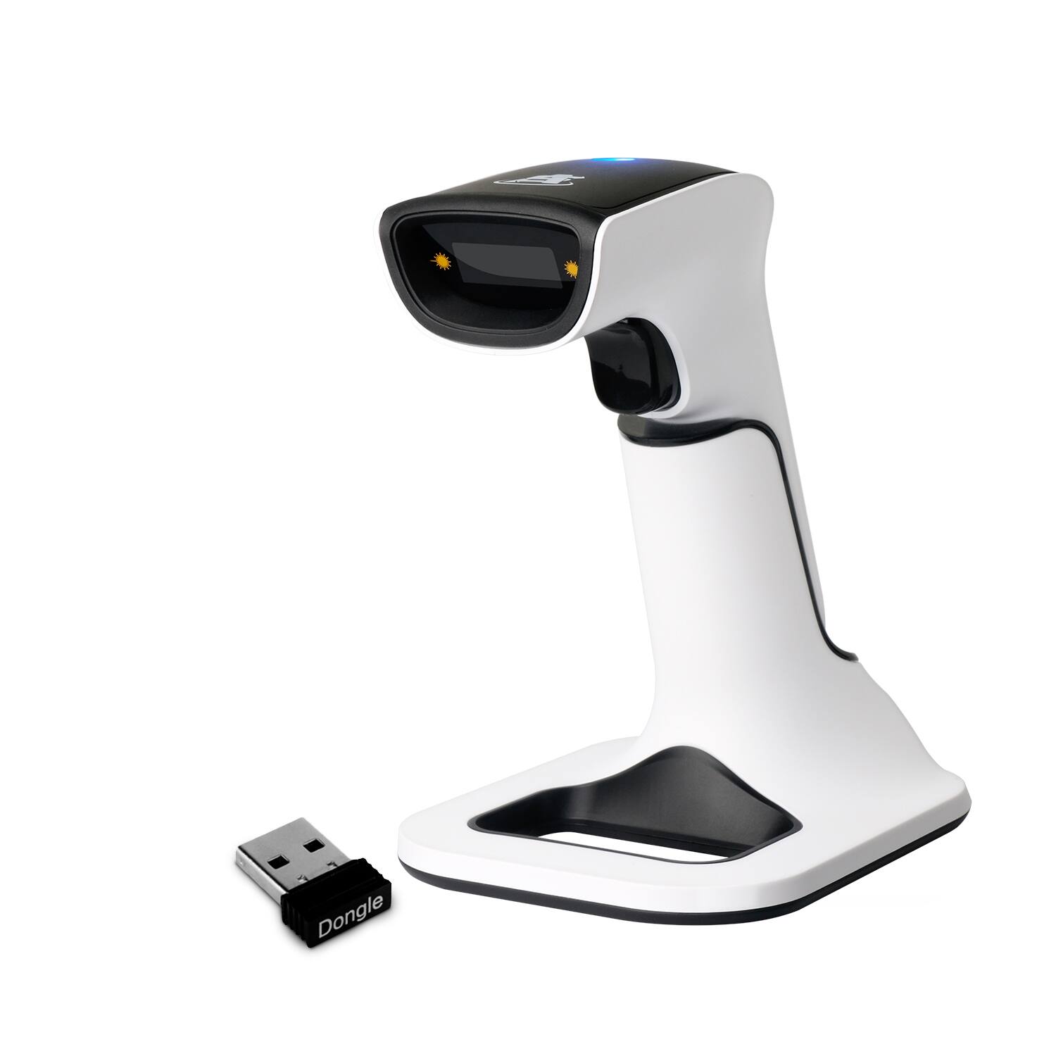 Front. ScanAvenger - ScanAvenger SA9000 Wireless 1D/2D Barcode Scanner – Bluetooth, Wi-Fi, USB, Handheld/on-Counter - Black and White.