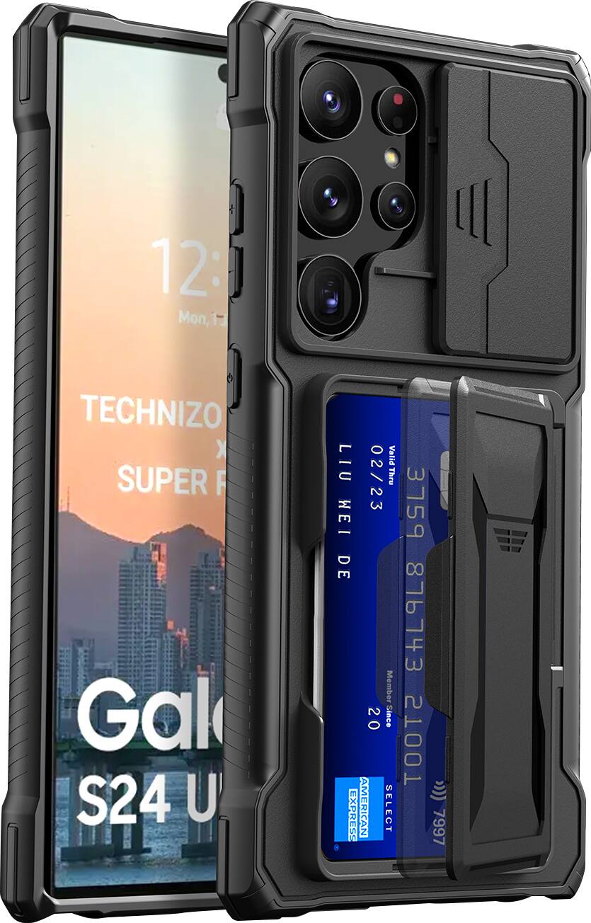 Alt View 11. SaharaCase - ArmorElite Wallet Case for Samsung Galaxy S24 Ultra - Scorpion Black.