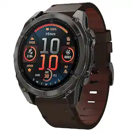 StrapsCo - Italian Leather Strap QuickFit 26 Watch Band For Garmin Fenix 8 & 8 Pro – 51mm (Extra Short) - Espresso