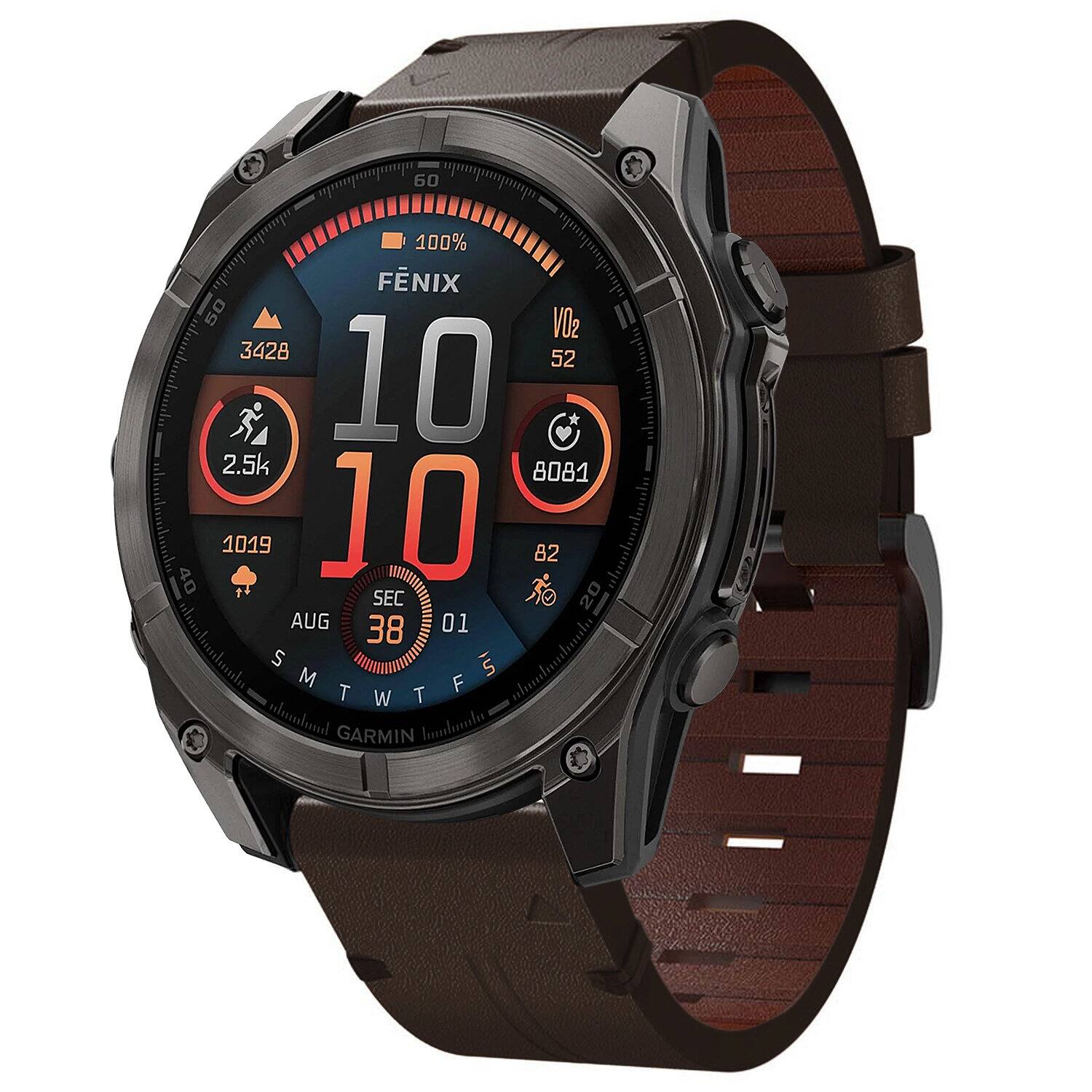 60 100% FENIX 50 VO2 3428 52 10 2.5k 8081 40 1019 10 82 SEC 20 AUG 38 01 SMTTFS T GARMIN Ilma