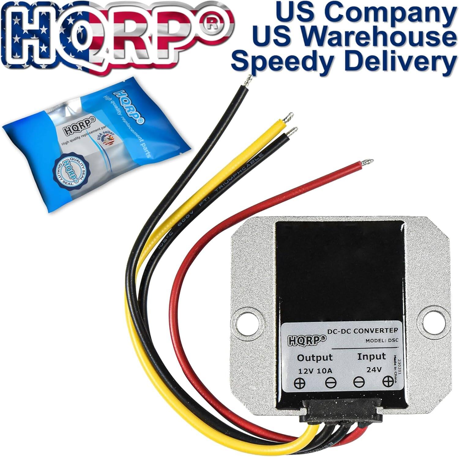 US Company HORPO  
US Warehouse Speedy Delivery  

HQRP High Quality  
HQRP TRIUMPH SEAL PTI  

DC-DC CONVERTER  
MODEL: DSC  
Output: 12V 10A  
Input: 24V  

HQRP  
High quality replacement parts