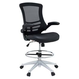 Attainment Vinyl Drafting Chair by Modway - Black
