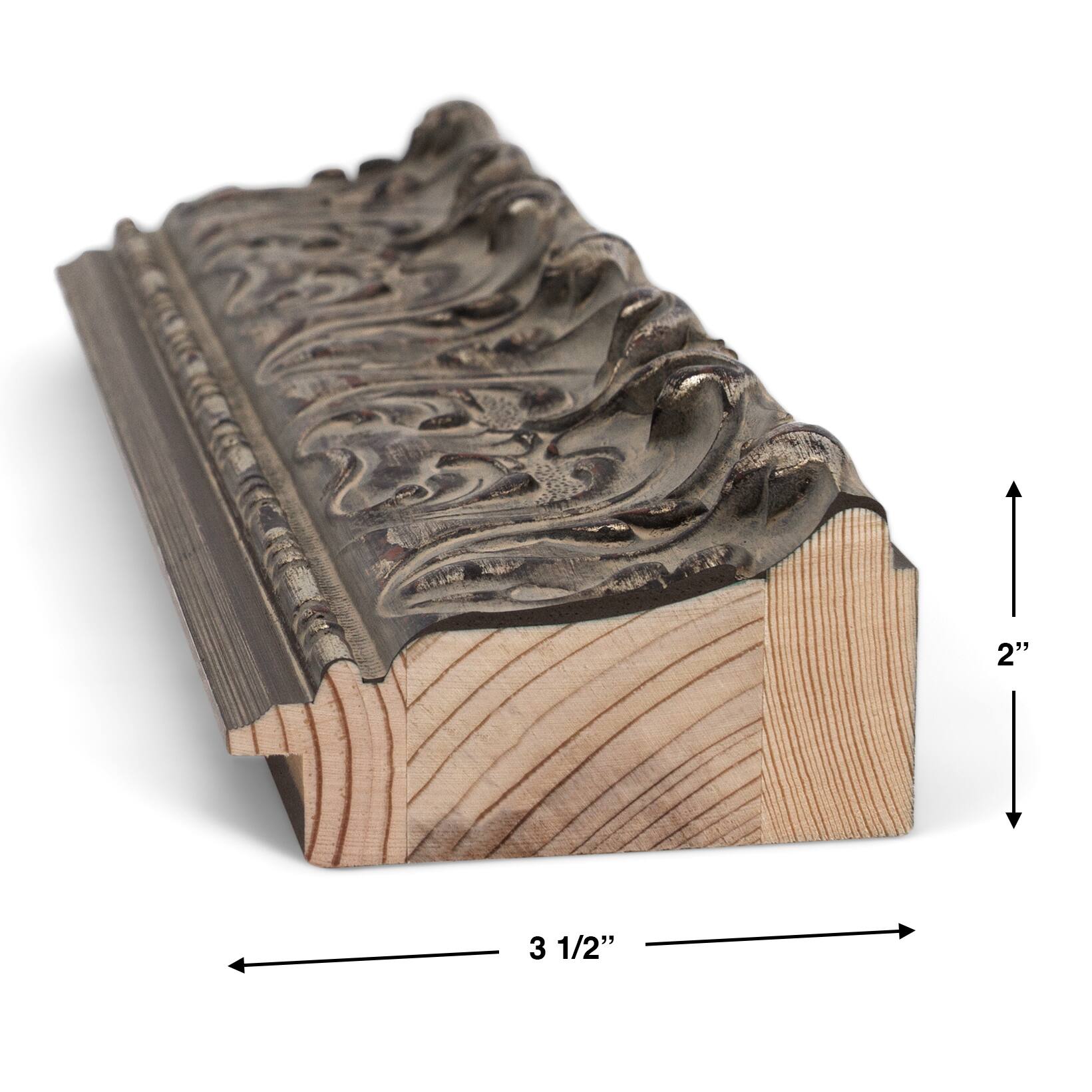 Alt View 16. Deco TV Frames - Premiere Bezel for Samsung the Frame TV - 85" - Tuscan Silver.