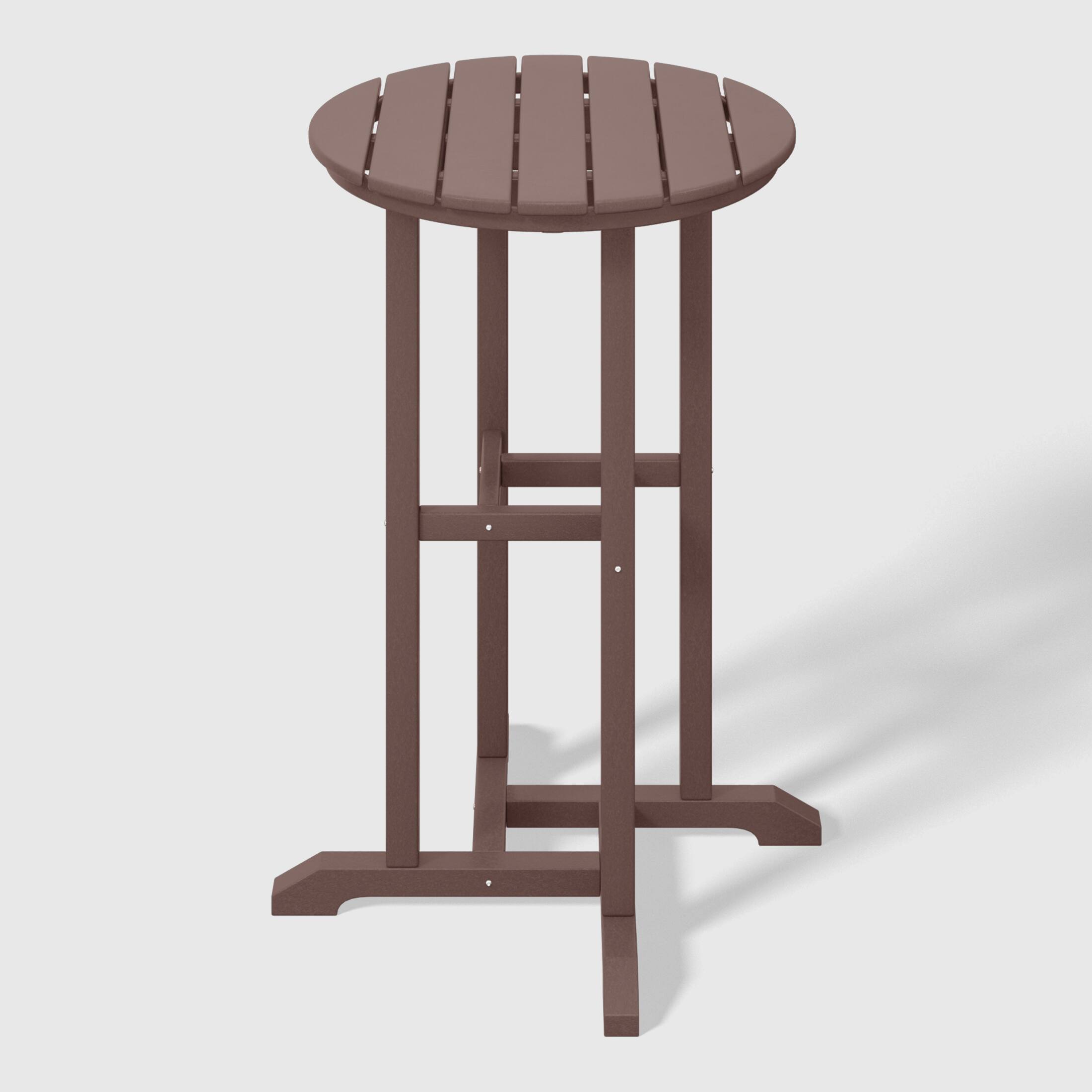 Back. WestinTrends - WestinTrends Malibu 37" Counter Height Round Outdoor Patio Bistro Bar Table - Dark Brown.