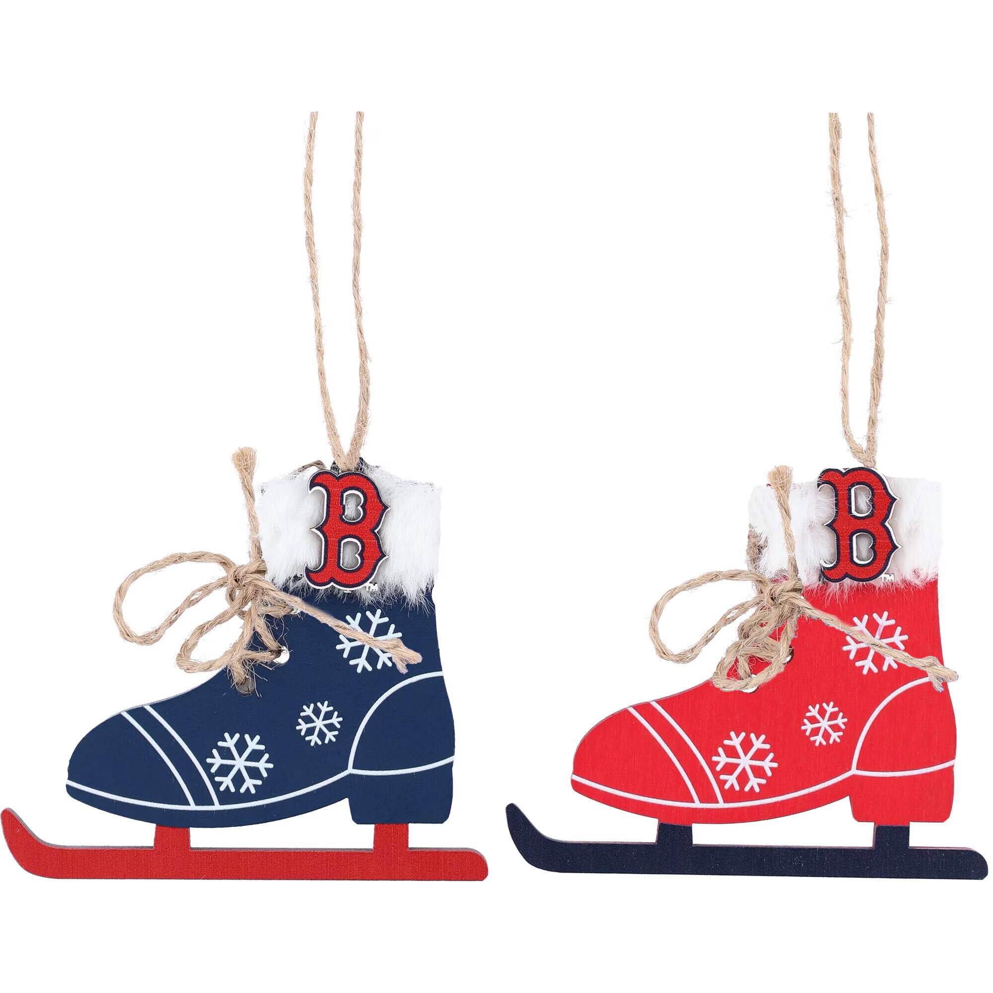 Front. The Memory Company - Two-Pack Ice Skate Ornament Set - Multicolor.