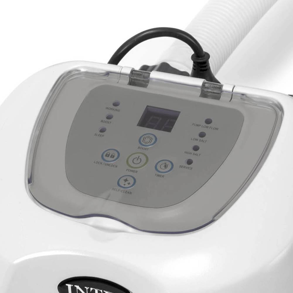 Sure, here is the corrected and grouped text from the image:

- **WORLUNO**
- **BOOST**
- **SLEEP**
- **86**
- **LOCK/UNLOCK**
- **POWER**
- **TIMER**
- **PUMP LOW FLOW**
- **LOW SALT**
- **HIGH SALT**
- **SERVICE**
- **SALT CLEAN**