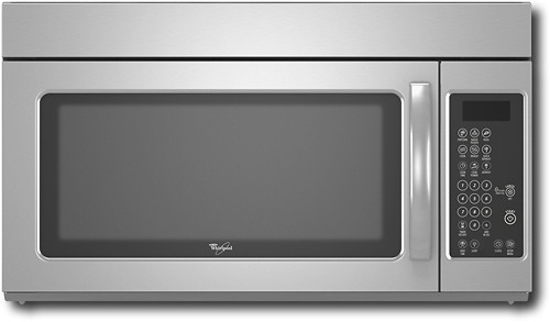  Whirlpool - 1.6 Cu. Ft. Over-the-Range Microwave - Stainless-Steel