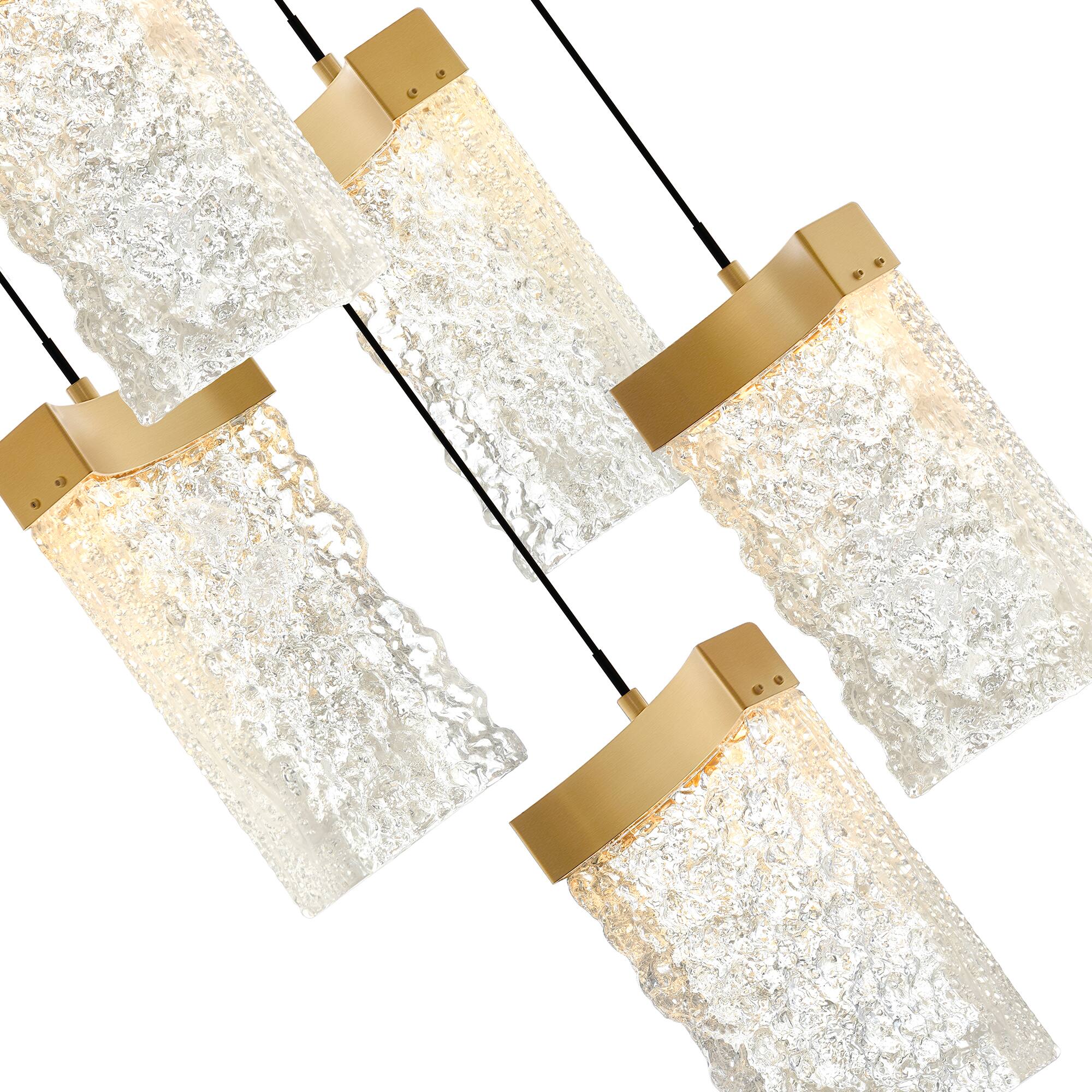 Alt View 1. CWI Lighting - Lava Integrated LED Brass Mini Pendant - Brass.