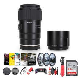 Bundle - Tamron - 90mm f/2.8 Di III VXD Macro Lens (Nikon Z) + Sling Backpack + More - Black