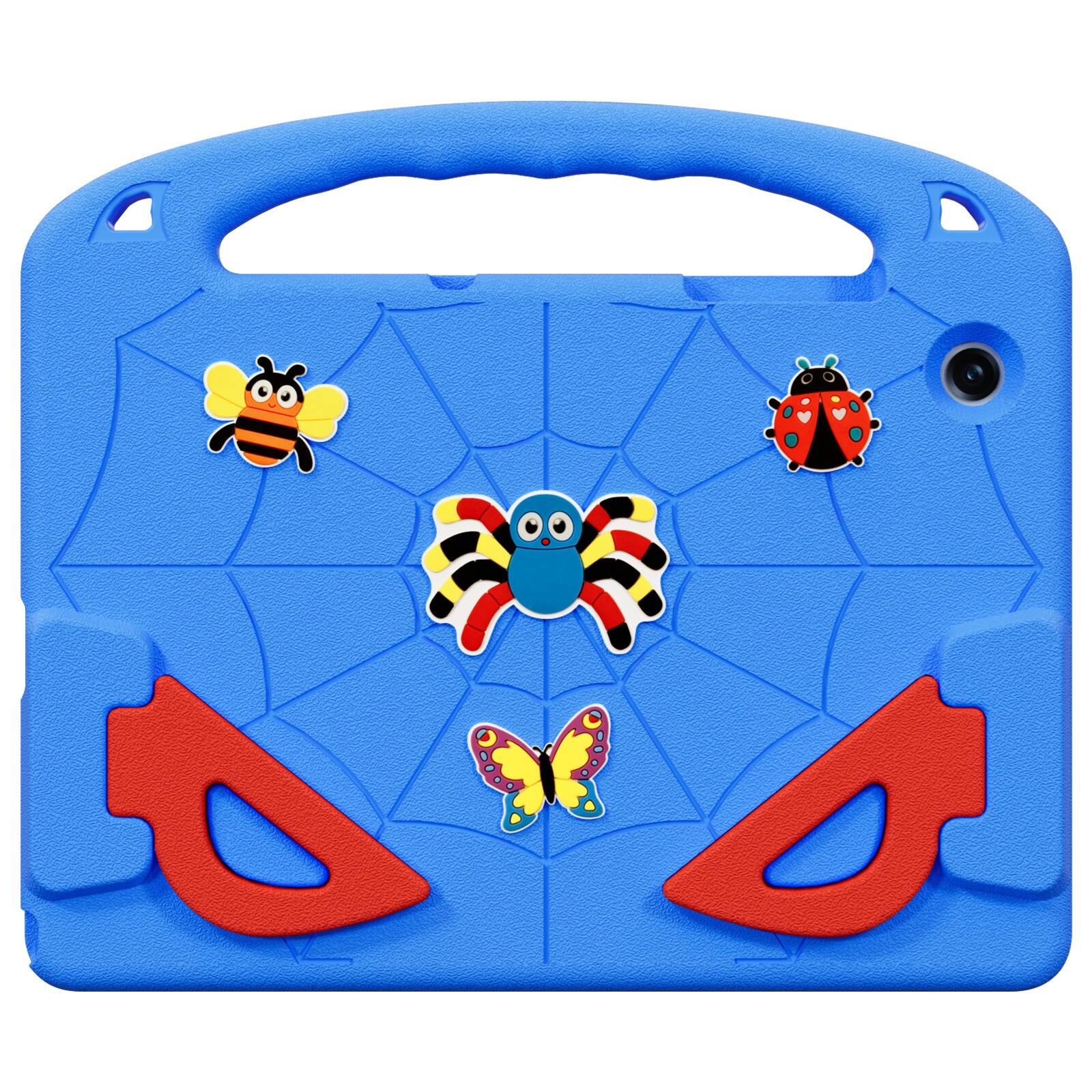 Left. UUCOVER - Kids Case for Samsung Galaxy Tab A11+ 11-inch 2025 (SM-X230/X236/X238),Shockproof EVA Handle Stand Cover+Shoulder Strap - Blue/Red.