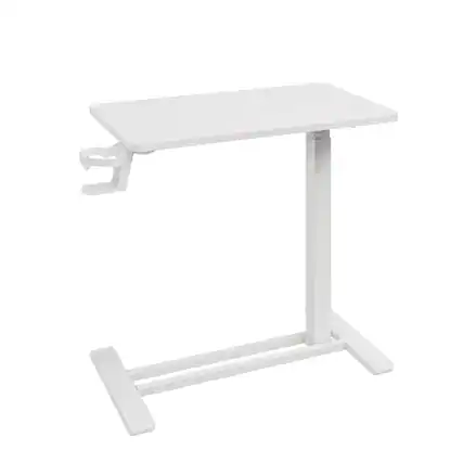 Front. FlexiSpot - H7 Mobile Workstation and Overbed Table with Gas Lift - 28x16 - White.