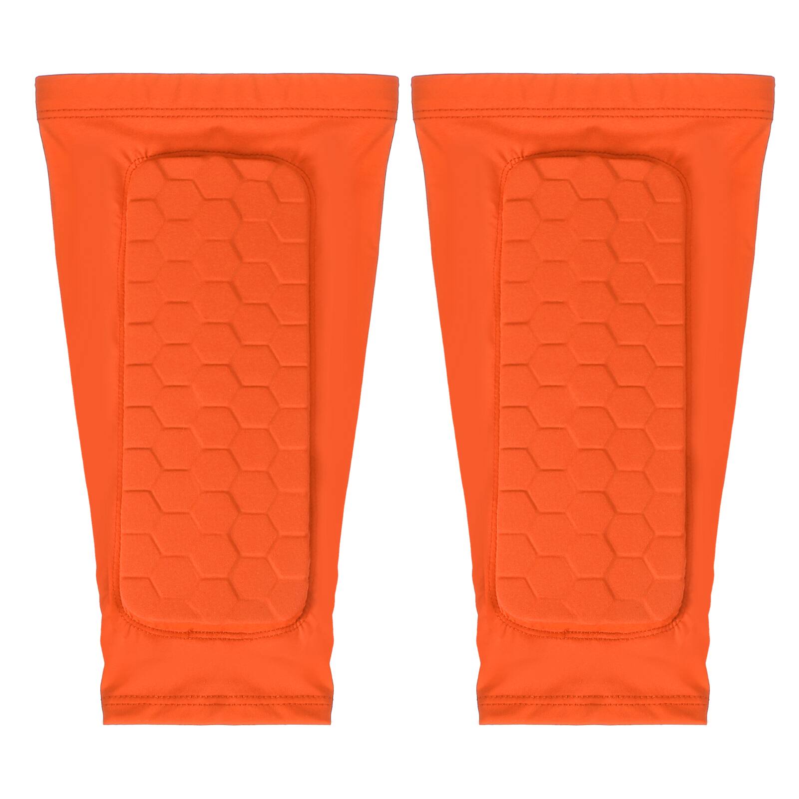 Front. Unique Bargains - Soccer Shin Guards, Shin Pad with Hexagonal Pads for Football, XS & 1 Pair - Orange.