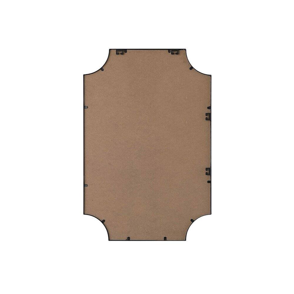 Angle. Elegant Kitchen and Bath - Notched Metal Mirror 24x36 inch in Black - Black.
