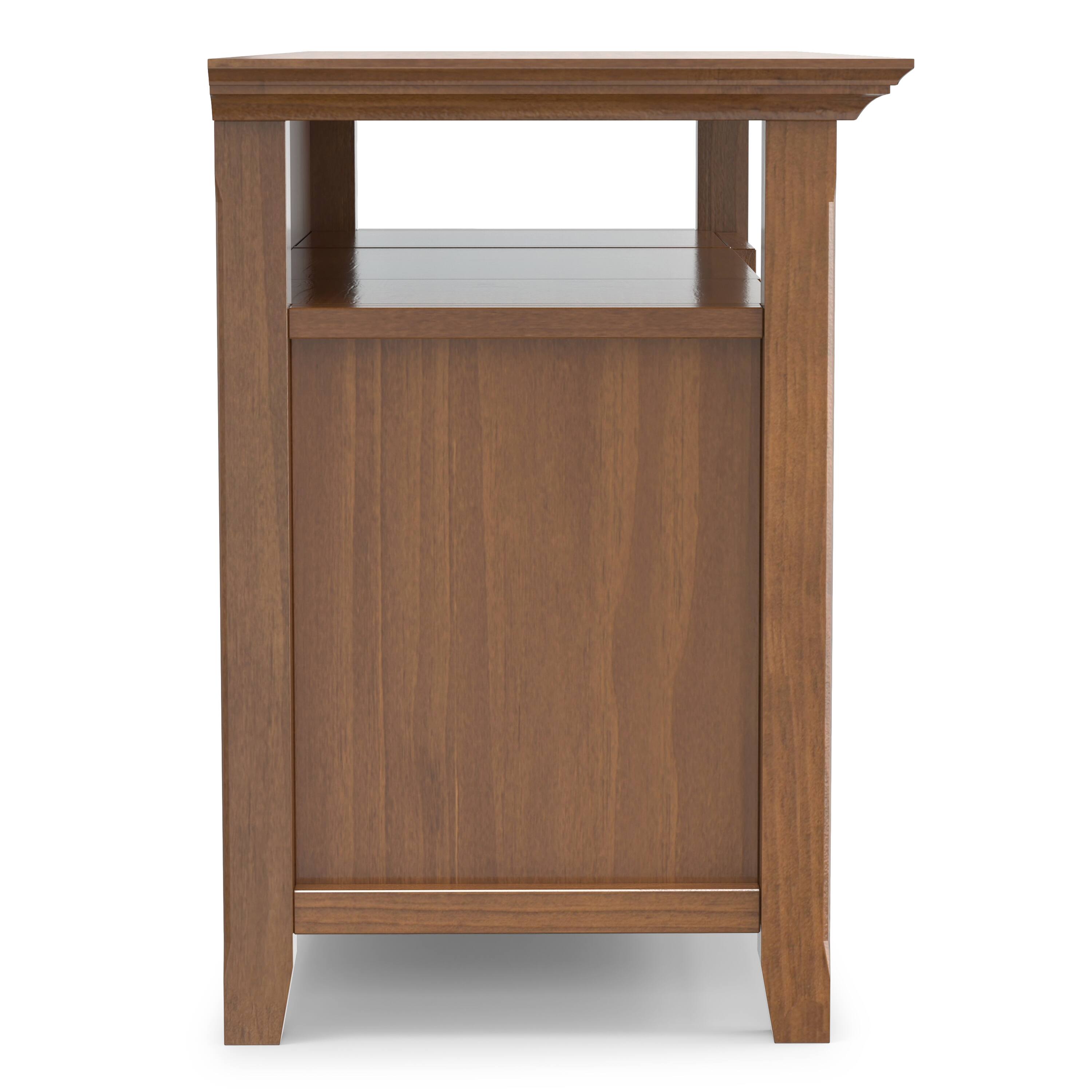 Alt View 1. Simpli Home - Amherst 54W TV Stand with Drawers, Doors and Open Top Shelf - Medium Saddle Brown.