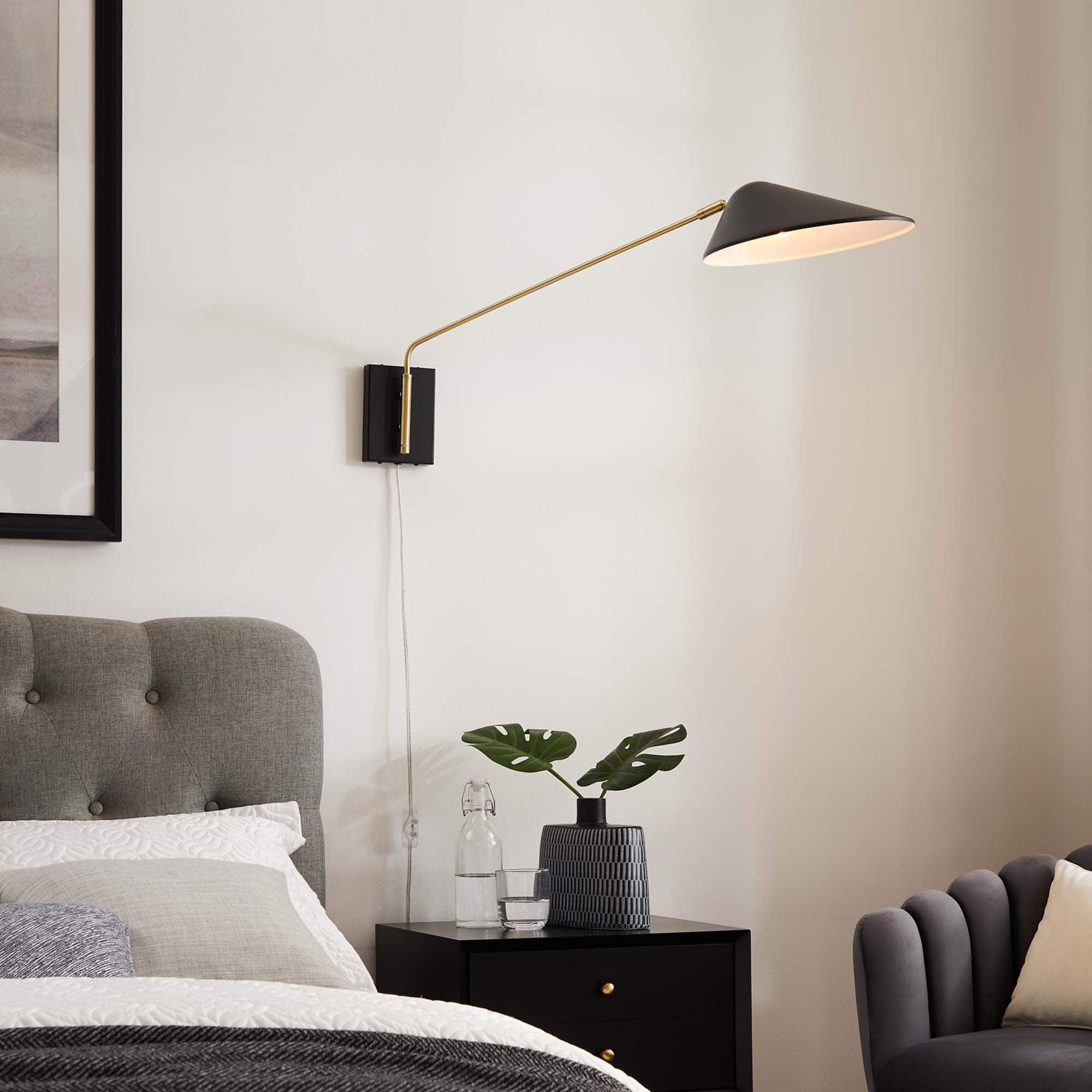 Journey 24" Swing Arm Wall Sconce by Modway - Black