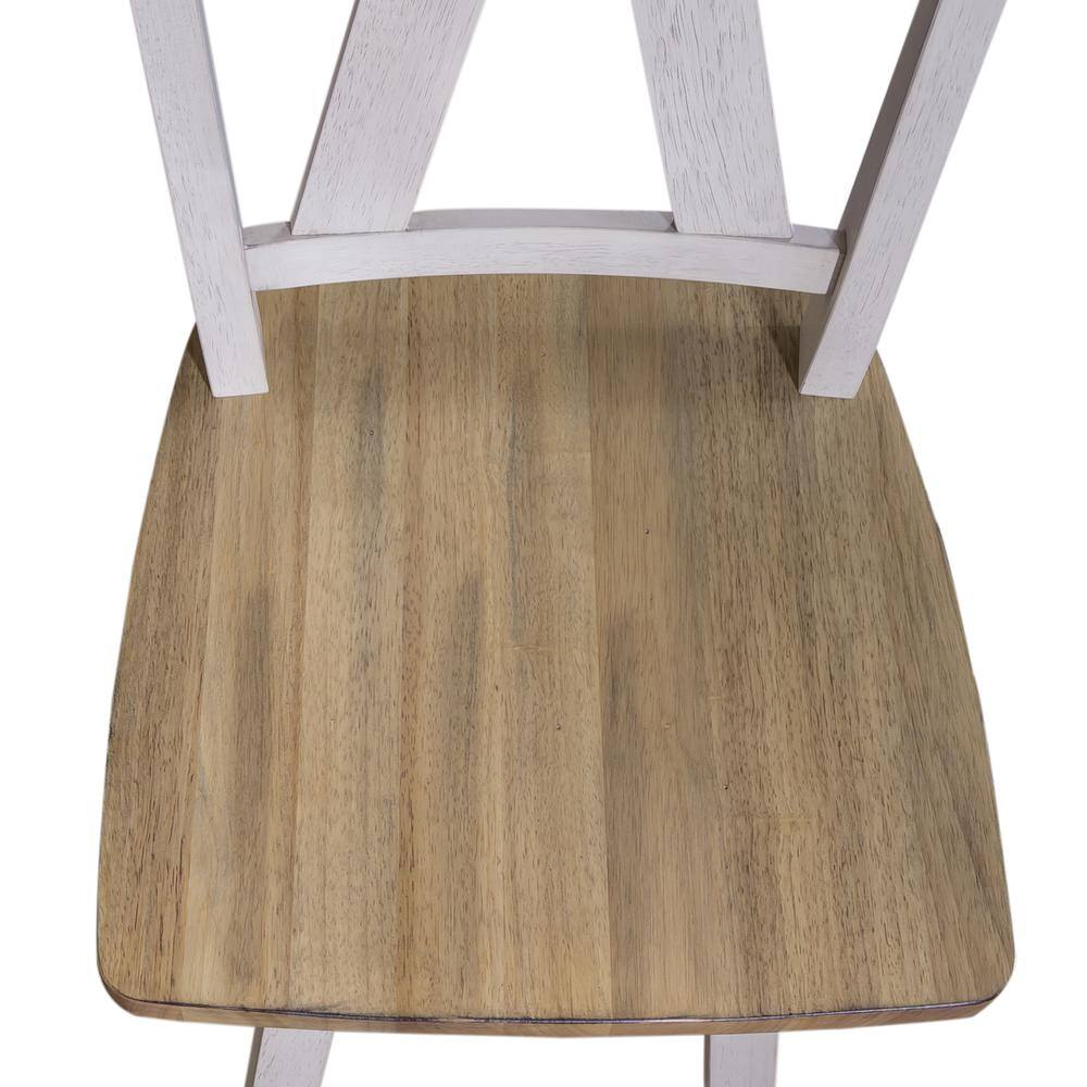Angle. Liberty Furniture Industries - Counter Height Swivel Chair (RTA) - Set of 2 Farmhouse White - White.