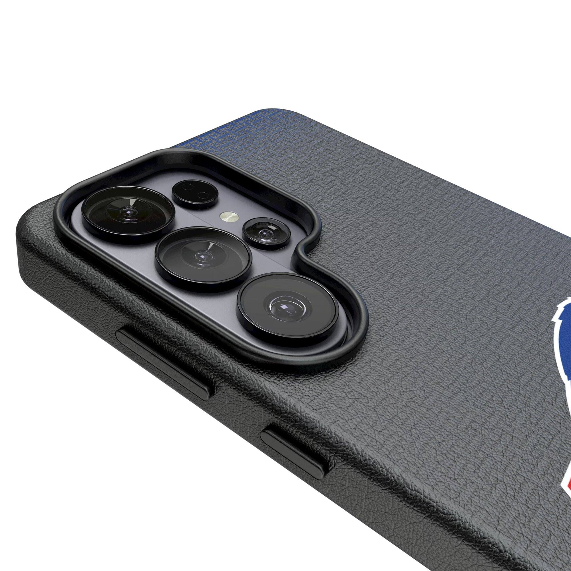 Alt View 2. Keyscaper - Buffalo Bills Linen Galaxy Magnetic Bump Case - S25 Ultra - Black.