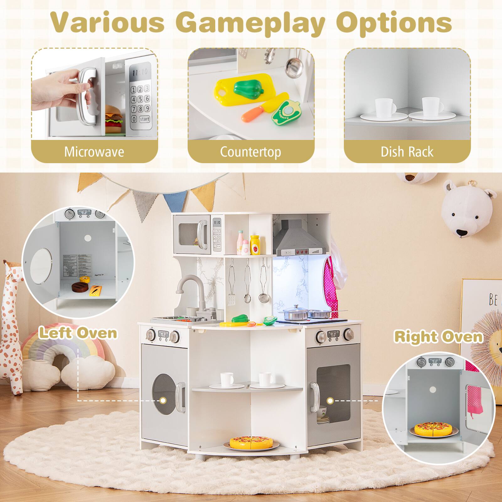 Various Gameplay Options

- Microwave
- Countertop
- Dish Rack
- Left Oven
- Right Oven