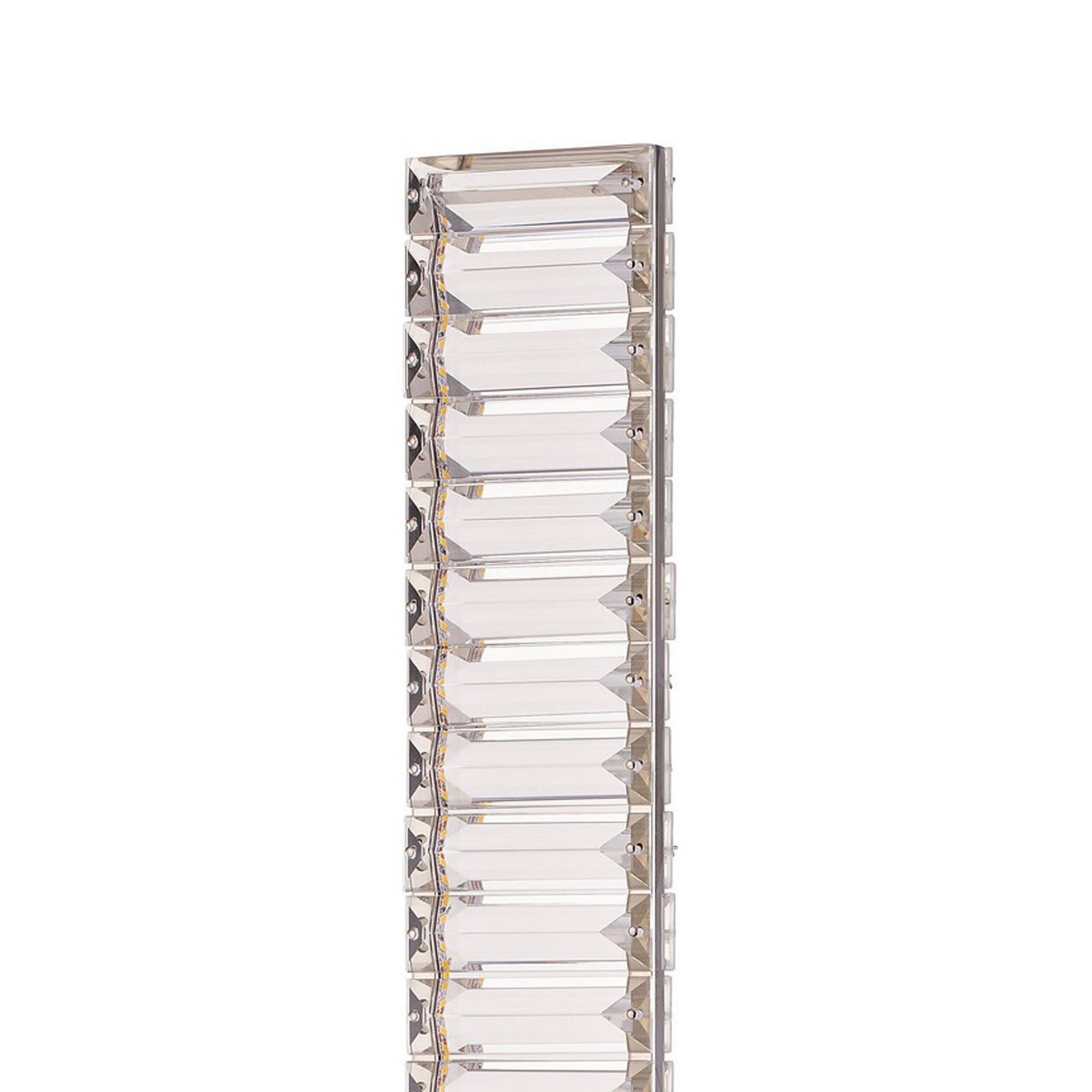 Left. Manhattan Lane - Lizy 24 Inch Table Lamp with Crystal, LED Metal Frame, Nickel Finish - Nickel.