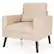 Alt View 19. Costway - Modern Accent Upholstered Single Sofa Chair with 2-Side Pockets - Beige.