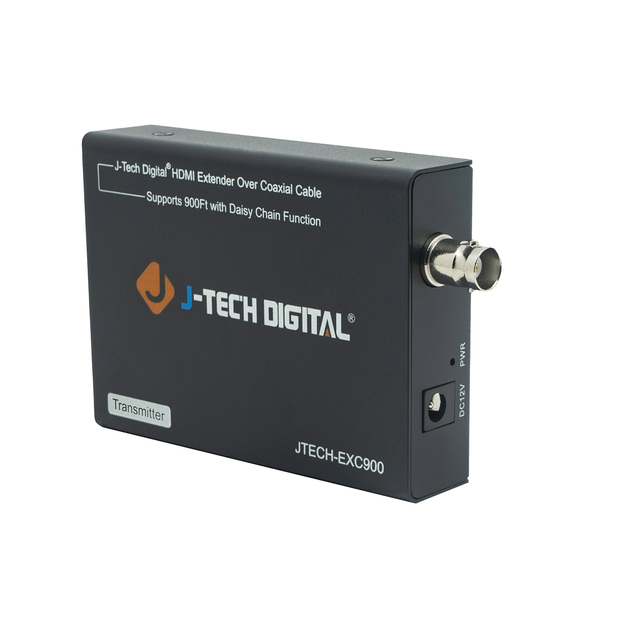 J-Tech Digital HDMI Extender Over Coaxial Cable Supports 900Ft with Daisy Chain Function
J-TECH DIGITAL Transmitter
JTECH-EXC900
PWR DC12V
