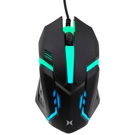 Xtreme - Multicolor LED Gaming Mouse, Color Fade Lighting, 1000 DPI Max, DIY Installation - Wired - Black
