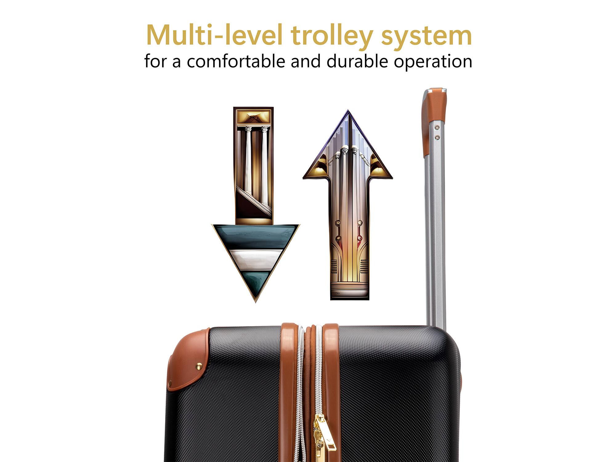 Multi-level trolley system for a comfortable and durable operation