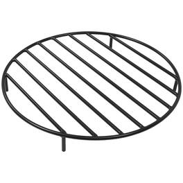 Sunnydaze - 24 in Steel Round Outdoor Fire Pit Grate with Heat Resistance - Black