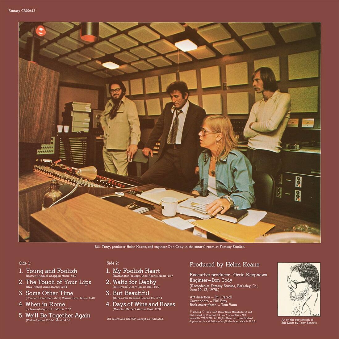 Back. The Tony Bennett/Bill Evans Album [LP].