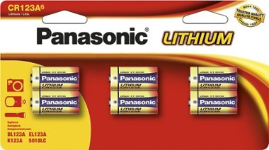 Panasonic - CR123 Batteries (6-Pack) - Front_Zoom