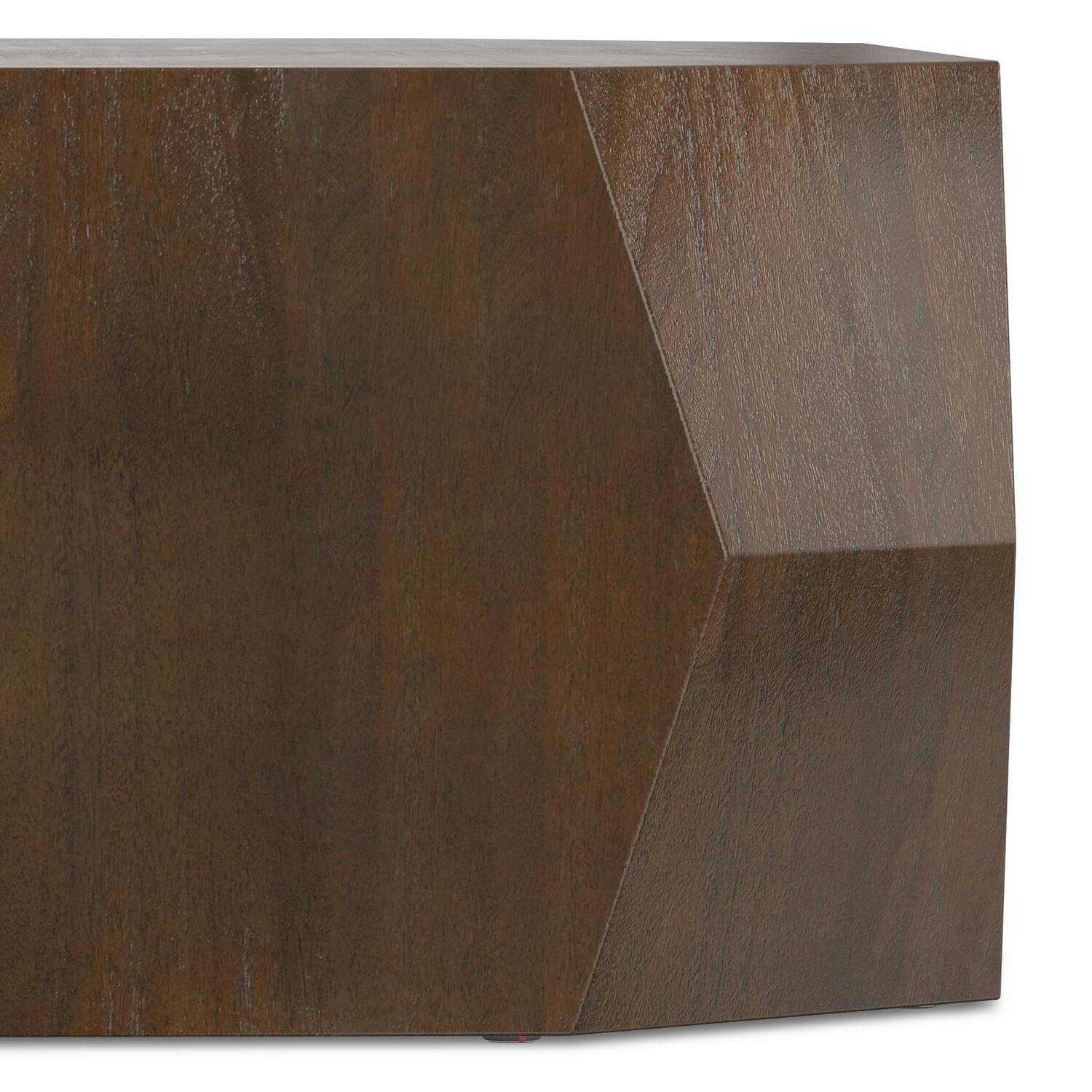 Alt View 7. Simpli Home - Eisley 39 inch Wide Acacia Wood Contemporary Coffee Table in Walnut, Assembled - Walnut.