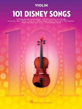 Hal Leonard - 101 Disney Songs for Violin, Sheet Music, Movie Favorites, All Skill Levels