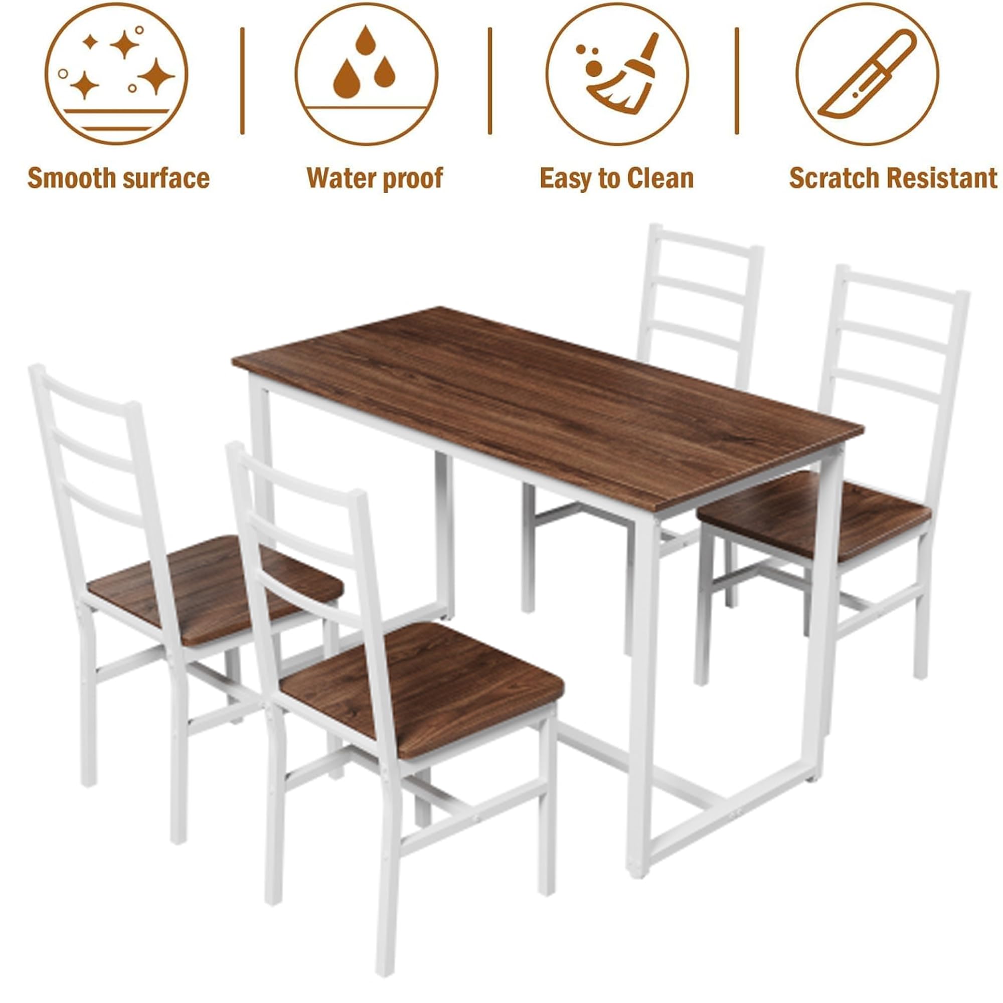 Smooth surface  
Water proof  
Easy to Clean  
Scratch Resistant