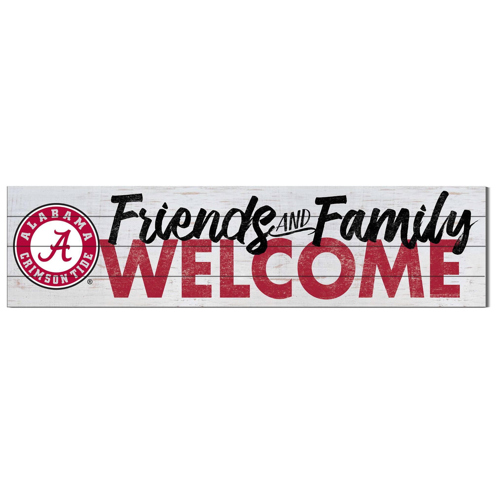 Alabama Crimson Tide 10'' x 40'' Friends & Family Welcome Sign