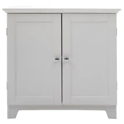Front. Redmon - Redmon Shaker Style Double Door Storage Cabinet, Modern Wooden Furniture, White - White.